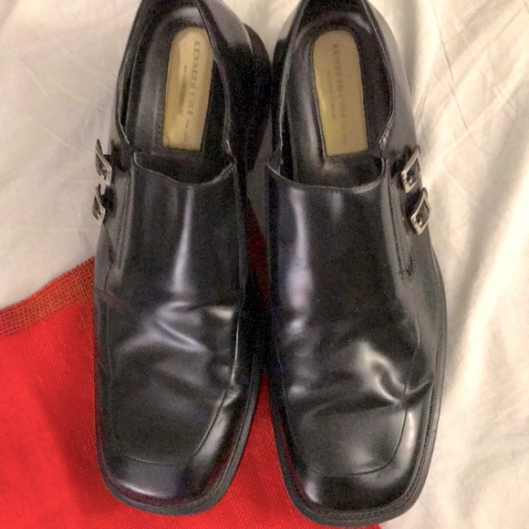 Kenneth Cole New York Monk Strap Slip On Loafer, Black, Size 16M EUC - Picture 1 of 7